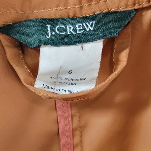 J. CREW lightweight hoodie jacket Sz 6 - Picture 9 of 9